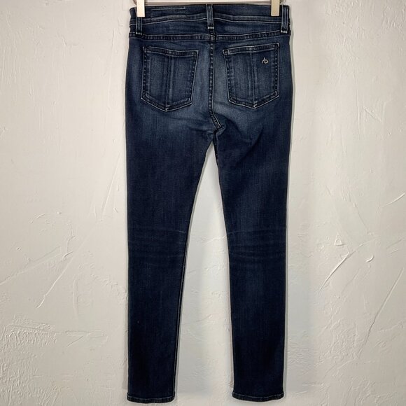 Rag & Bone Blue Southport Dark Wash Skinny Capri Jeans 25 - Picture 4 of 6